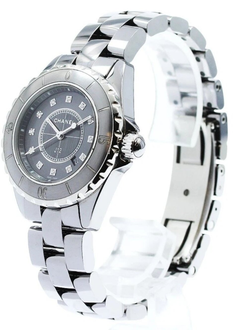 CHANEL J12 chromatic 33mm H3241 12P diamond gray Dial Quartz Ladies Watch_958259 - Picture 3 of 7